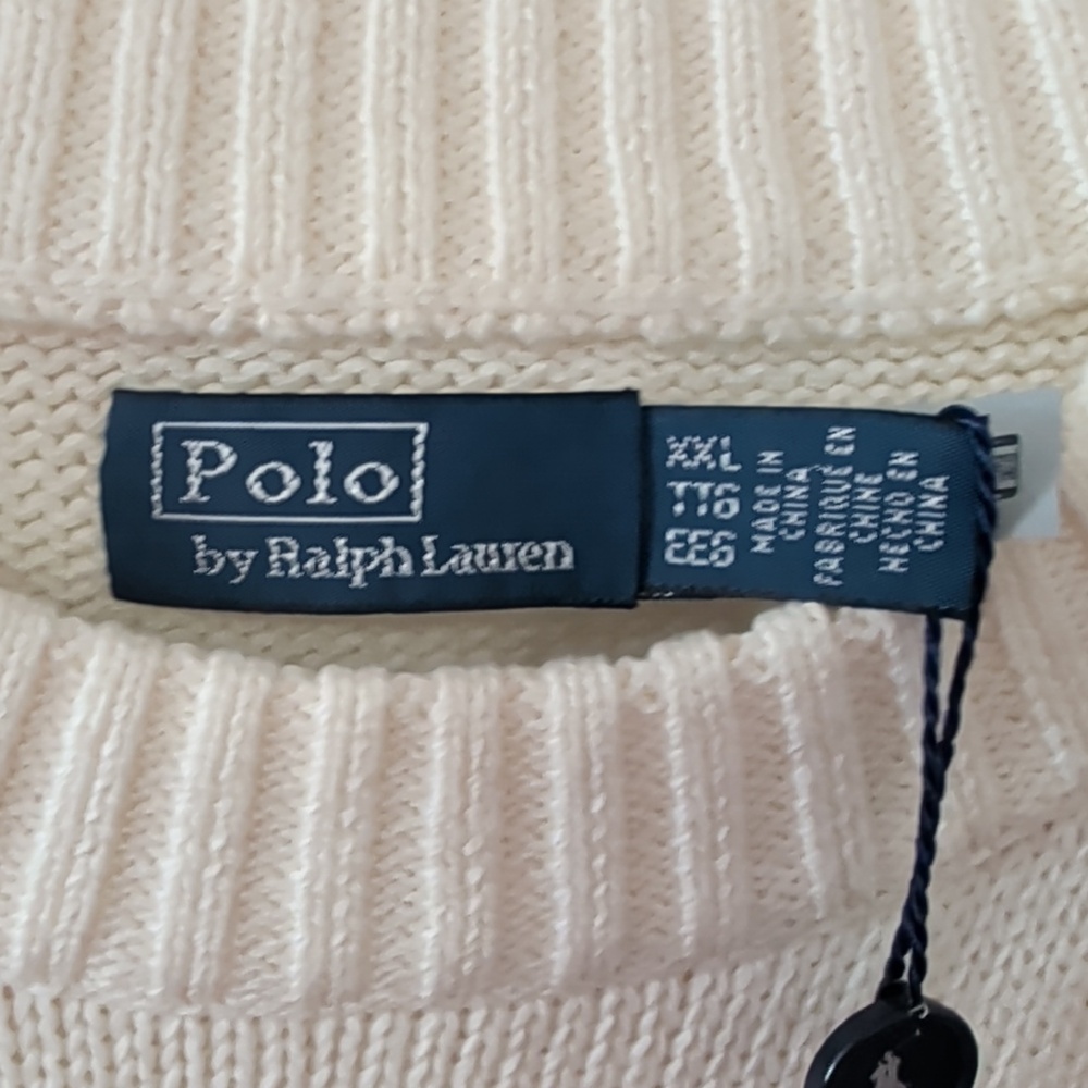 Polo Ralph Lauren Polo Bear Cotton Crewneck Sweater Preppy NEW Women's Size XXL - Picture 4 of 9